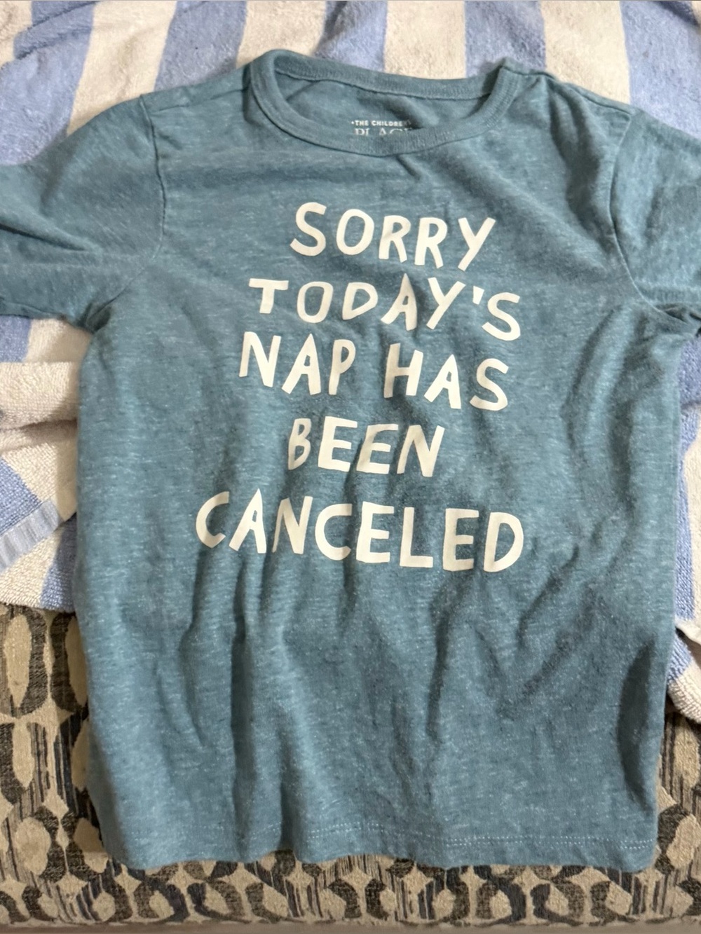 The Children's Place Size 4t Nap has been cancelled Teal Graphic Tee